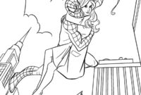 Ausmalbild spider man und mary jane