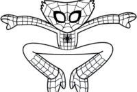 Ausmalbild spiderman huggy wuggy