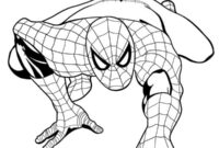 Ausmalbild spiderman krabbelt