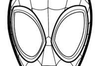 Ausmalbild spiderman maske