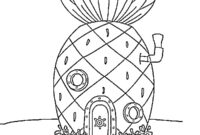 Ausmalbild spongebob ananas haus