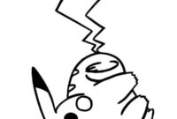 Ausmalbild springender pikachu