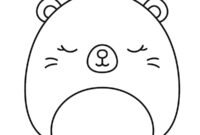 Ausmalbild squishmallow darlene biber