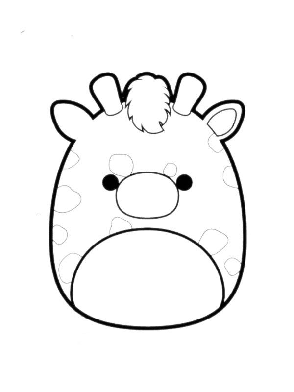 Ausmalbild squishmallows giraffe gary