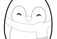 Ausmalbild squishmallows pinguin luna