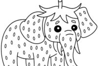 Ausmalbild strawberry elephant
