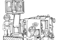 Ausmalbild team feuerwehrmann sam