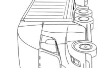 Ausmalbild tesla semi