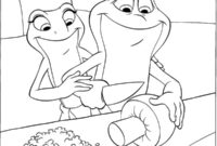 Ausmalbild tiana bringt naveen kochen bei