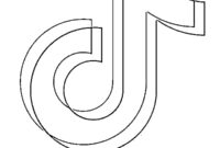Ausmalbild tiktok logo