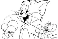 Ausmalbild tom und jerry essen eis