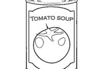 Ausmalbild tomatensuppe mit dosentomaten
