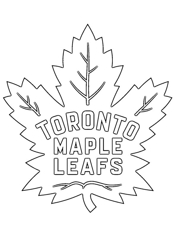 Ausmalbild toronto maple leafs