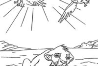 Ausmalbild trauriger simba