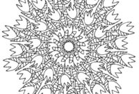 Ausmalbild tulpen mandala