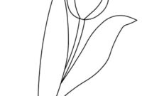 Ausmalbild tulpenblume