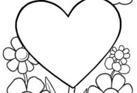 Ausmalbild valentinsblume
