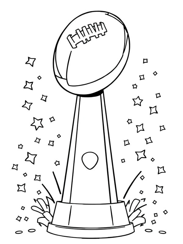 Ausmalbild vince lombardi trophy