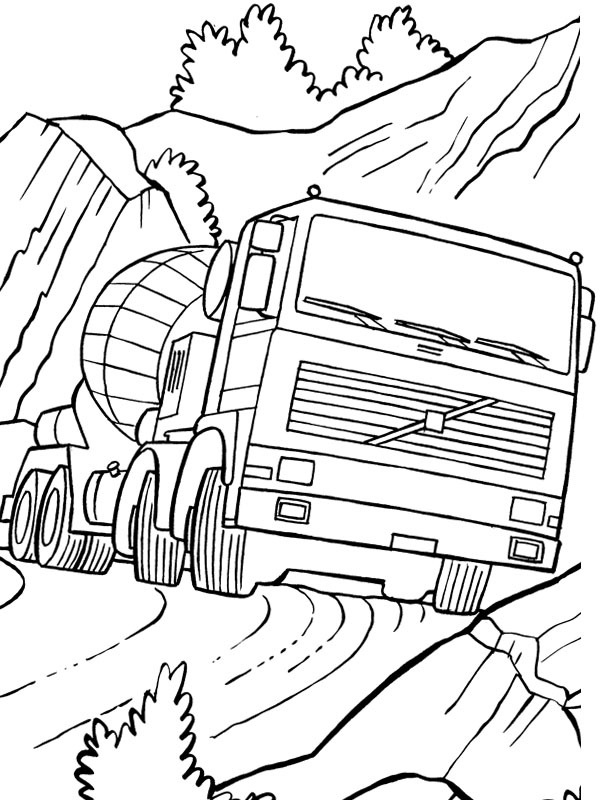 Ausmalbild volvo beton lkw