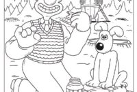 Ausmalbild wallace und gromit beim picknick