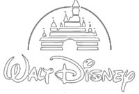 Ausmalbild walt disney logo