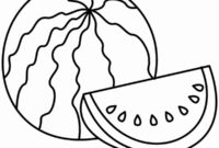Ausmalbild wassermelone