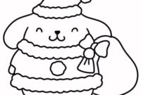 Ausmalbild weihnachts pompompurin
