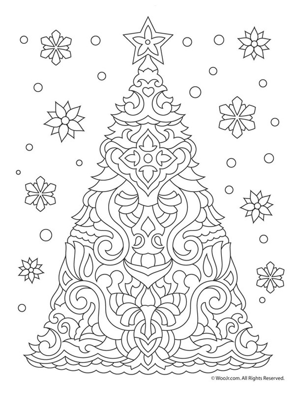 Ausmalbild weihnachtsbaum mandala