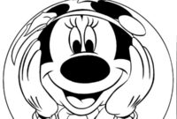 Ausmalbild weihnachtskugel mickey mouse