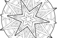 Ausmalbild weihnachtsstern mandala