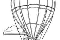 Ausmalbild winken aus dem heissluftballon