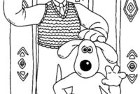 Ausmalbild winkende hand wallace und gromit