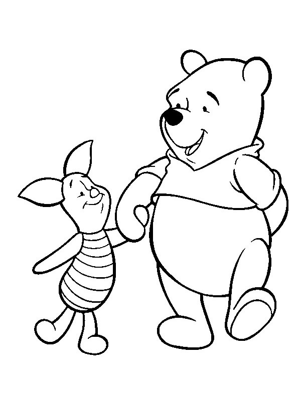 Ausmalbild winnie de poeh und ferkel