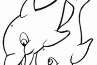 Ausmalbild 2 delfine