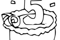 Ausmalbild 5 geburtstag