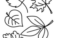 Ausmalbild 5 herbstblaetter