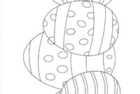 Ausmalbild 5 ostereier