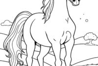 Ausmalbild andalusisches pferd