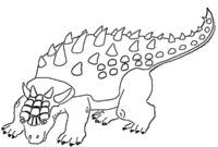 Ausmalbild ankylosaurus