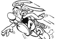Ausmalbild asterix und obelix laufen