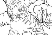 Ausmalbild baby tiger