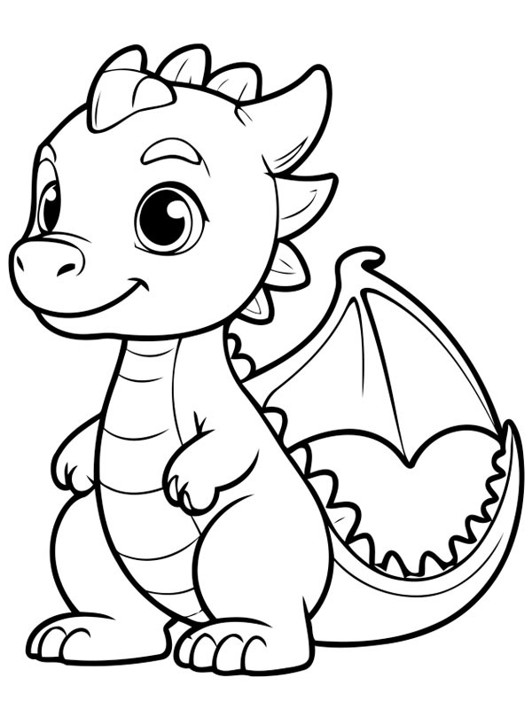 Ausmalbild babydrache