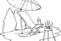Ausmalbild barbecue