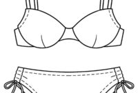 Ausmalbild bikini