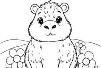 Ausmalbild capybara