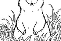 Ausmalbild capybara im gras