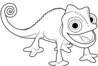 Ausmalbild chamaeleon pascal