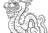 Ausmalbild chinesischer drache