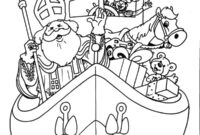 Ausmalbild der heilige nick und sein boot 13