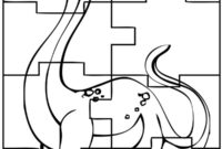 Ausmalbild dinosaurier puzzle
